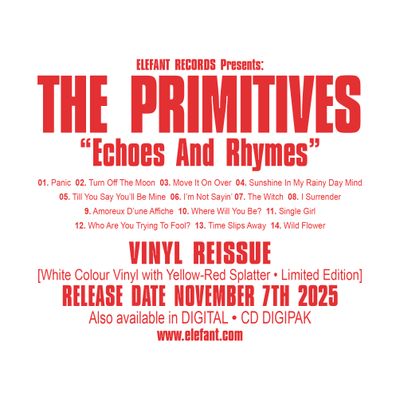 HE PRIMITIVES "Echoes And Rhymes" LP Reissue