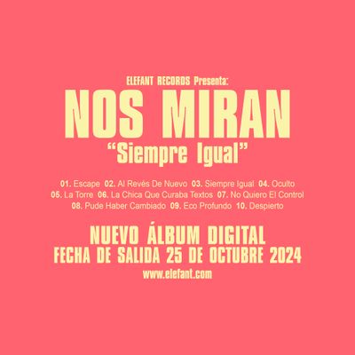 NOS MIRAN "Siempre Igual" Álbum