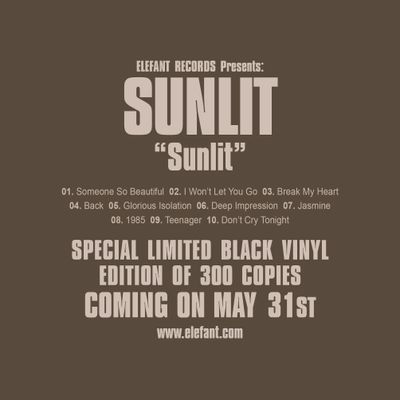 SUNLIT "Sunlit" limited-edition black vinyl