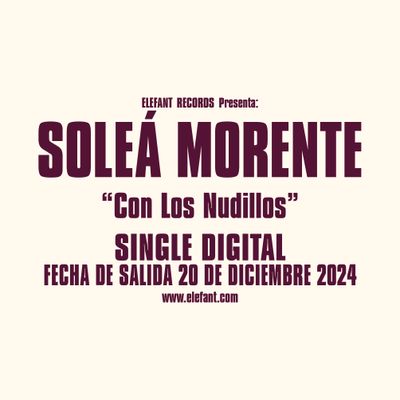 SOLEÁ MORENTE "Con Los Nudillos"